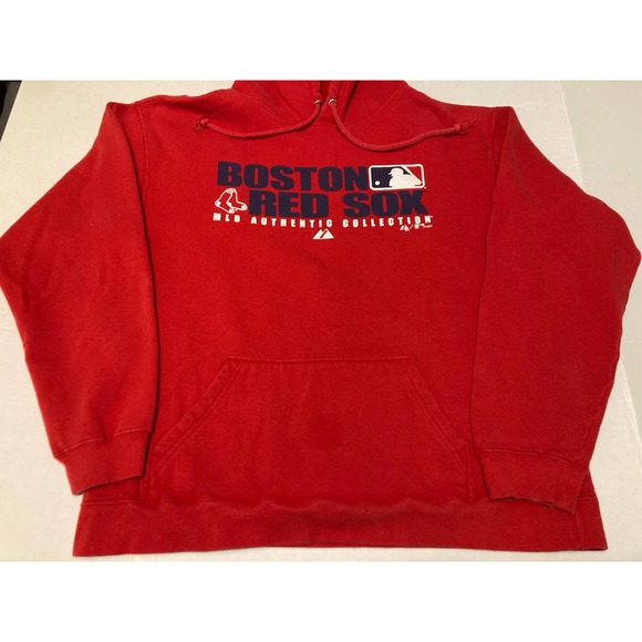 MLB Boston Red Sox Mens‎ Hoodie Medium Red With Red Sox Logo - Picture 1 of 9